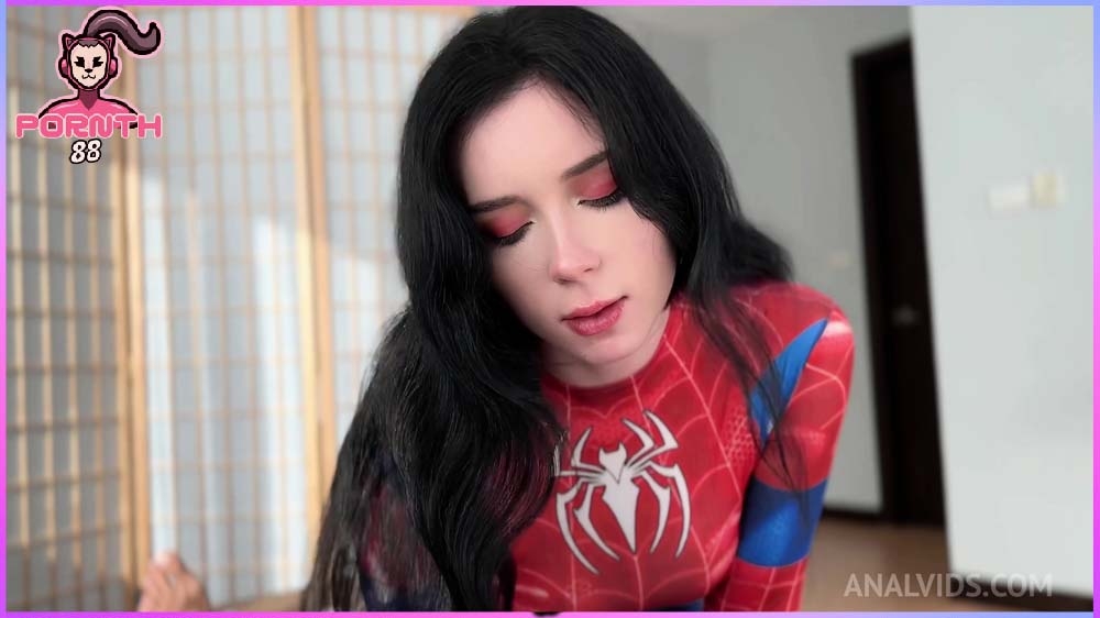 เจ้าแมงมุมสาว สไปเดอแมน ขย่มซอยทีมีน้ำแตก Sweetie fox passionate spider woman vs black spider girl